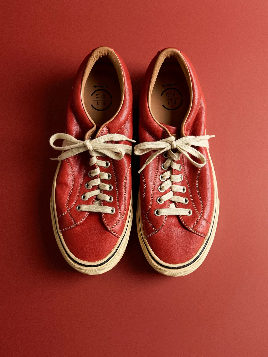 PIPG | Retro Thick-Sole Cowhide Sneakers
