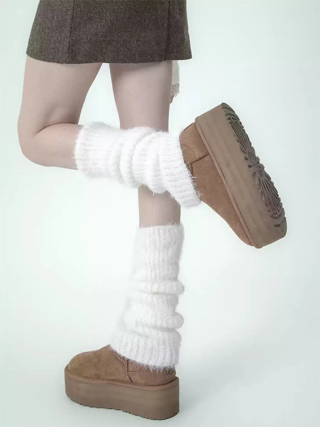 SS2L | Solid Color Plush Knit Slouchy Leg Warmers