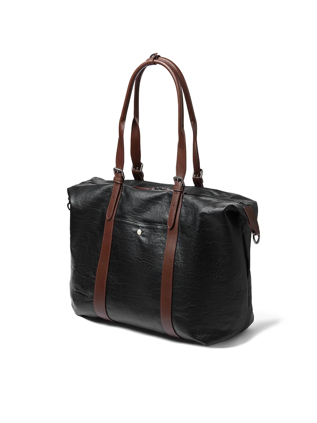 VOWPROGRESS | Black Brown Waxed Tote Hobo Bag