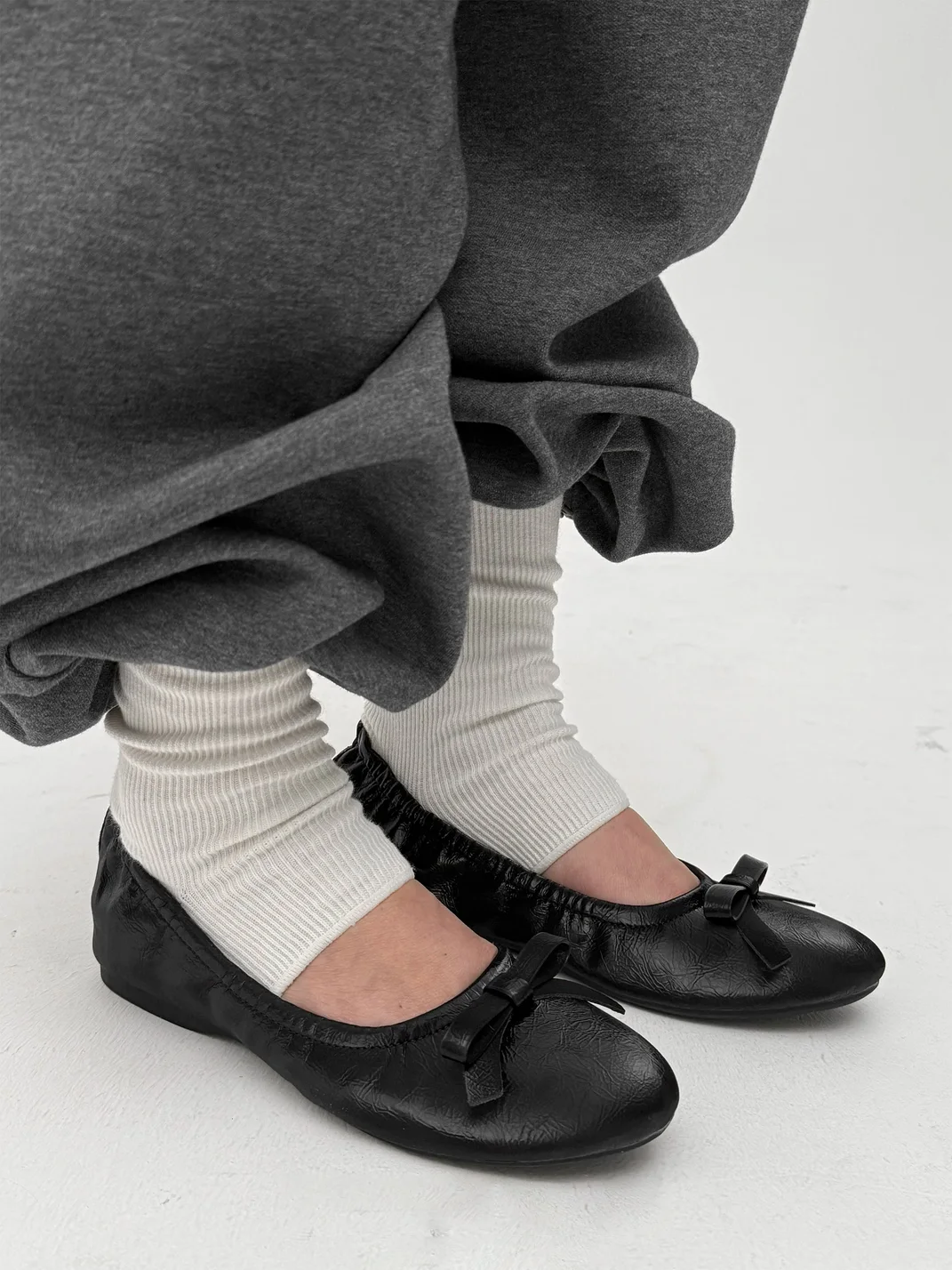 Abstract garden | Bow Ballet Flats With Concealed Lift