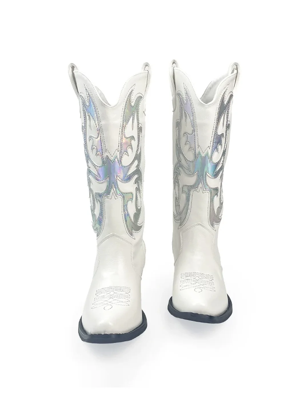 Mibvias | Butterfly Sequin Embroidered Tall Boots