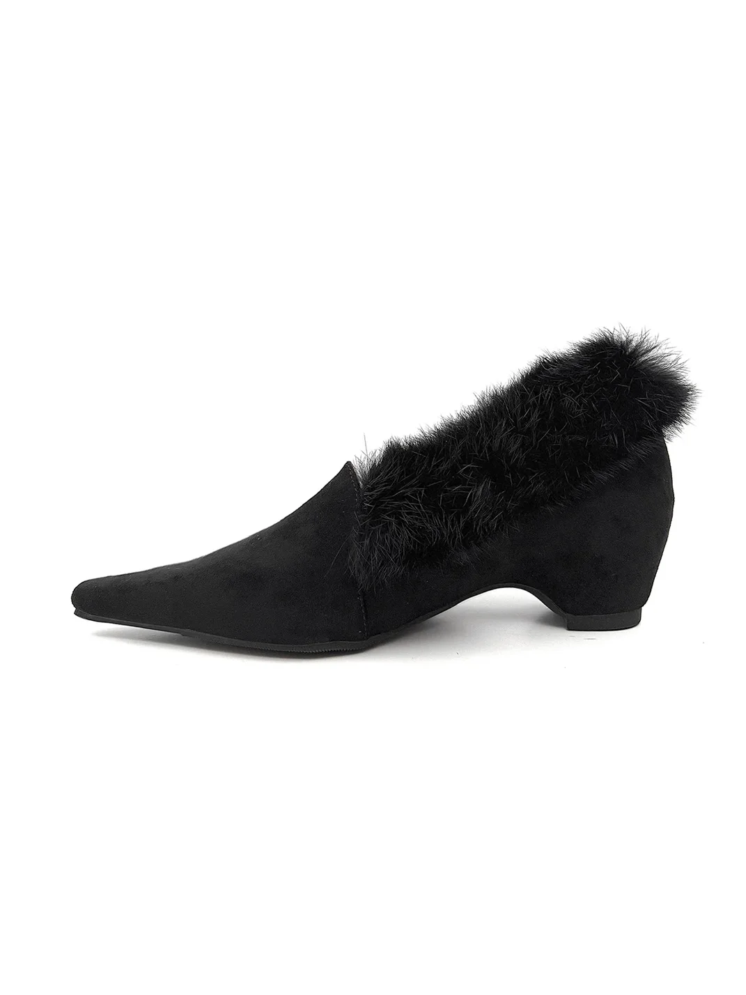 Abstract garden | Rabbit Fur Concealed Lift Shoes