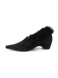 Abstract garden | Rabbit Fur Concealed Lift Shoes