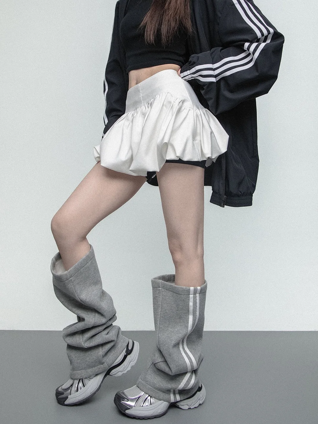 SS2L | Double Stripe Slouchy Leg Warmers