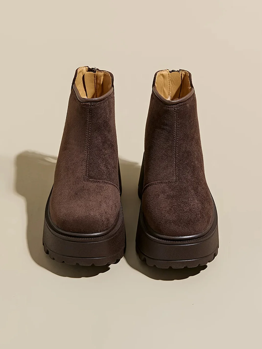 GRACEPANDA | Fleece-Lined Platform Ankle Snow Boots