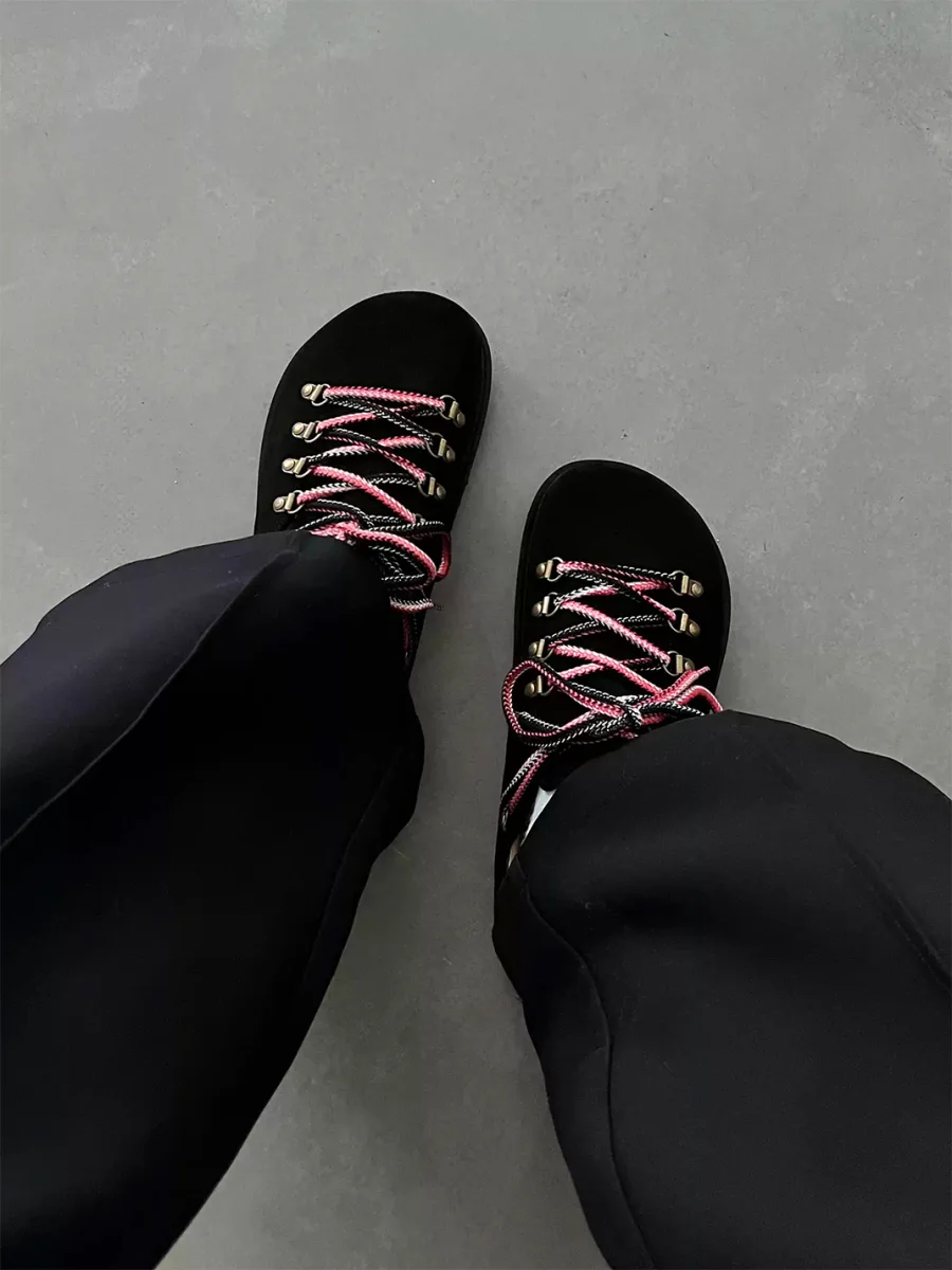 TZ killer | Suede Closed-Toe Mules With Multicolored Laces - 2