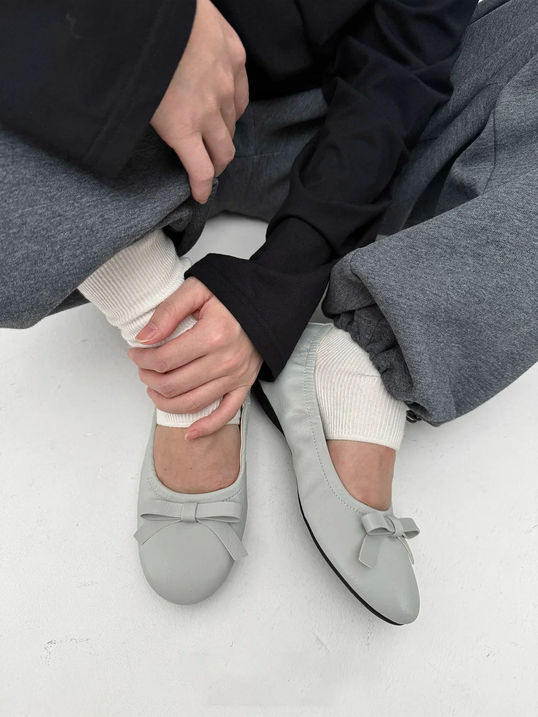 Abstract garden | Bow Ballet Flats With Concealed Lift