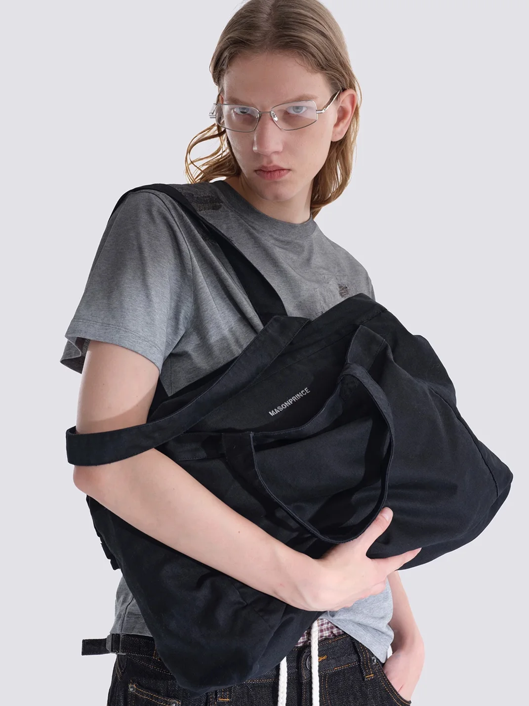 MASONPRINCE | Layered Deconstructed Three-Compartment Tote Bag