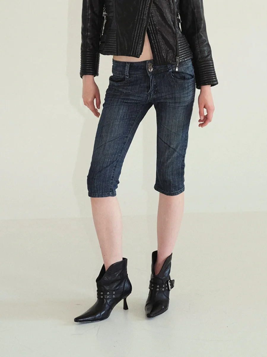 Mooreyu Atelier | Leather Pointed-Toe Buckle Stiletto Ankle Boots - 3