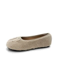 Abstract garden | Split-Toe Plush Flats