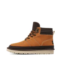 UenoPlanet | Colorblock Lace-Up Plush-Lined Snow Boots