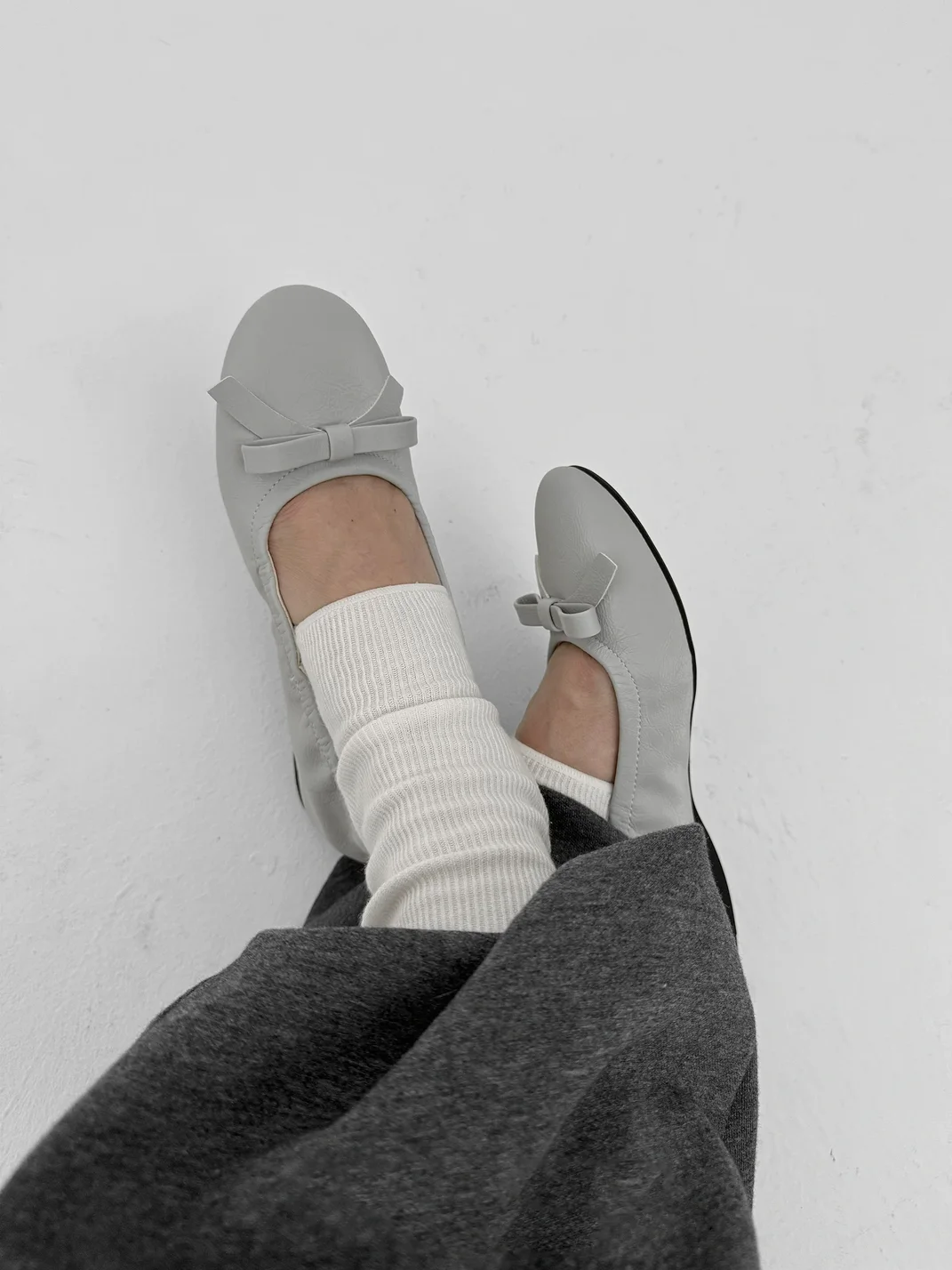 Abstract garden | Bow Ballet Flats With Concealed Lift