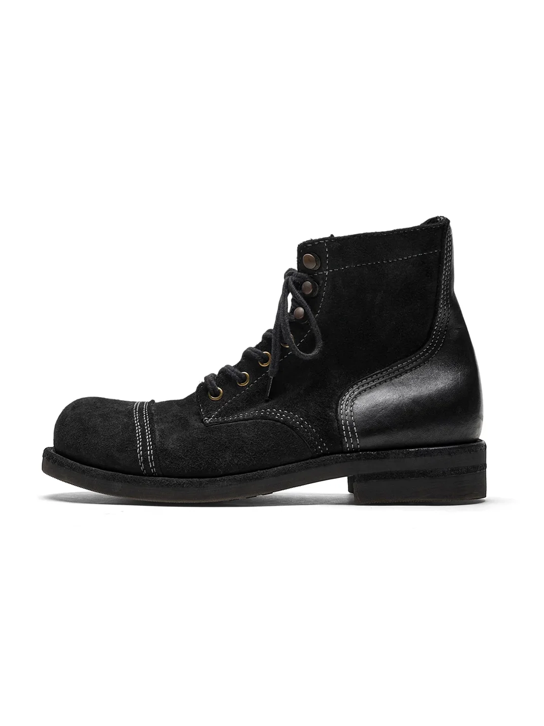 PIPG | Washed Horse Suede Thick-Sole Work Boots