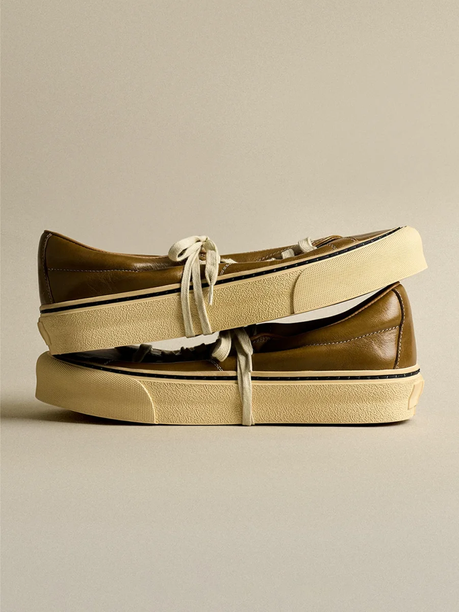 PIPG | Retro Thick-Sole Cowhide Sneakers - 3