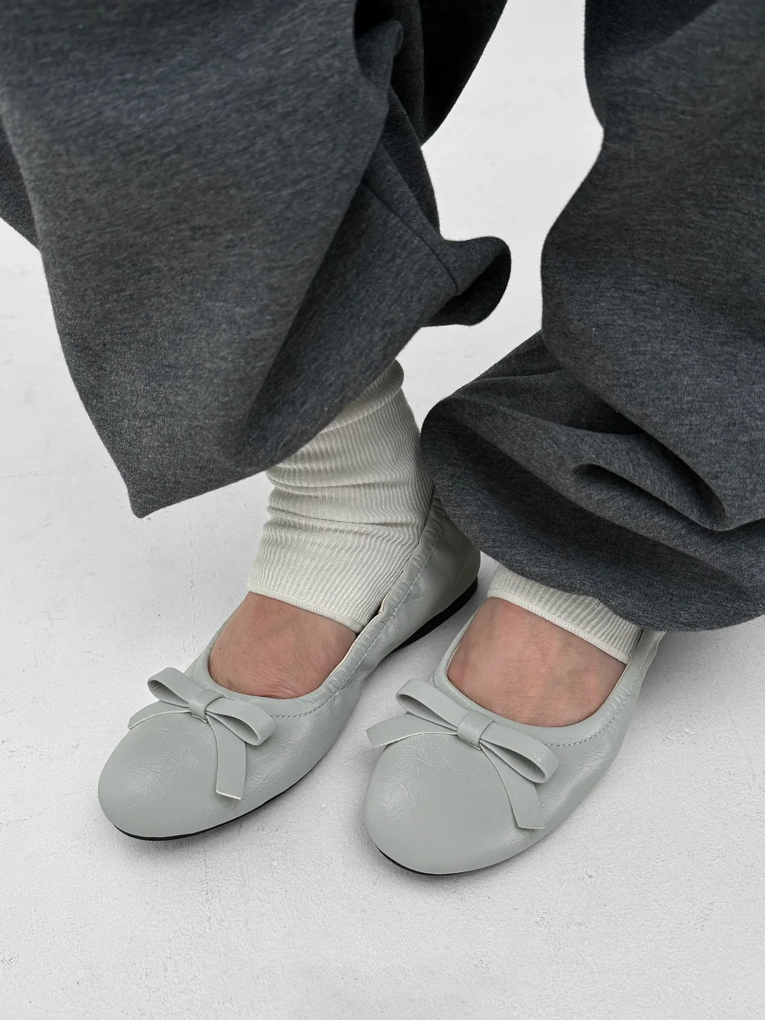 Abstract garden | Bow Ballet Flats With Concealed Lift