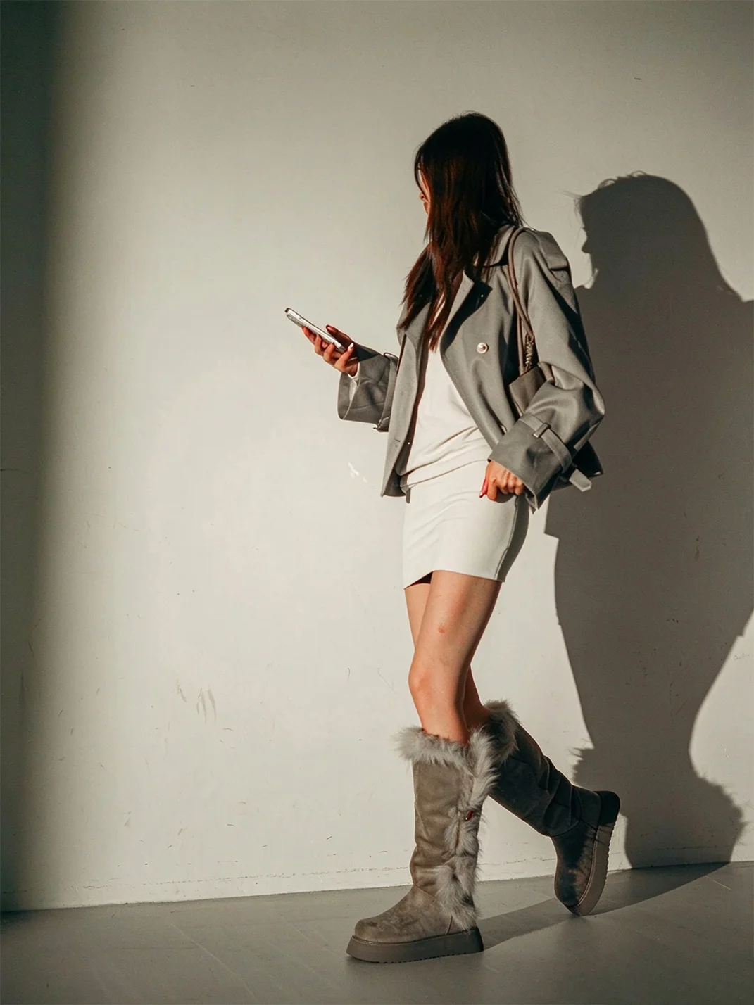 MIAOLV | Plush-Trim Tall Platform Snow Boots