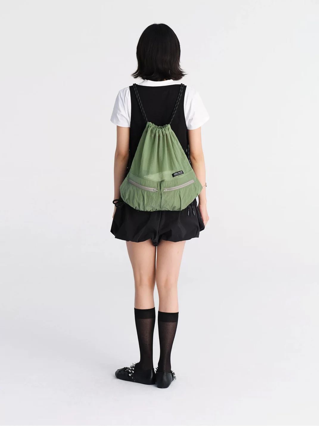 HIDDENNOTES | Mesh Panel Double Pocket Backpack