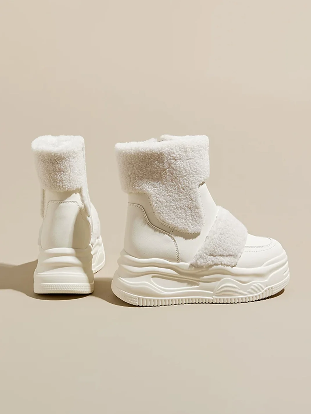 GRACEPANDA | Plush-Lined Platform Snow Boots