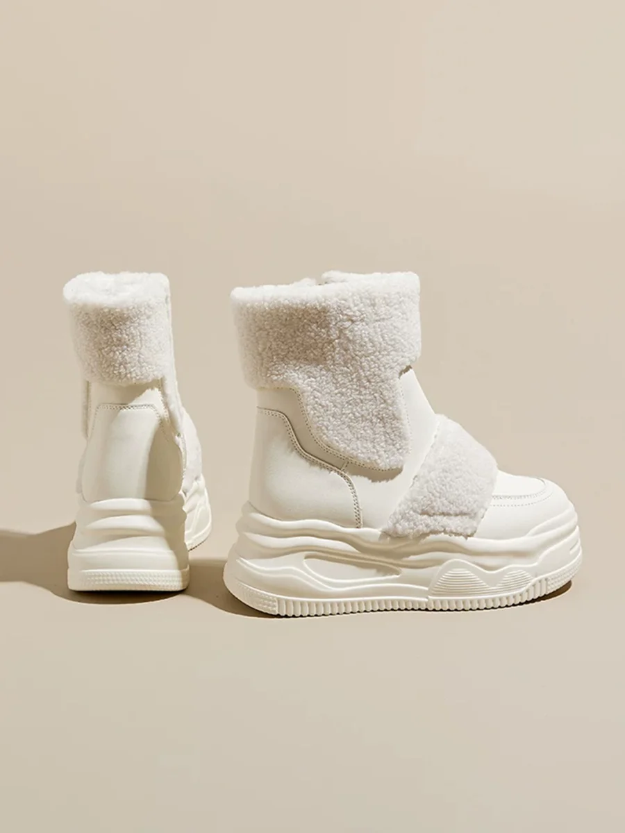 GRACEPANDA | Plush-Lined Platform Snow Boots - 3