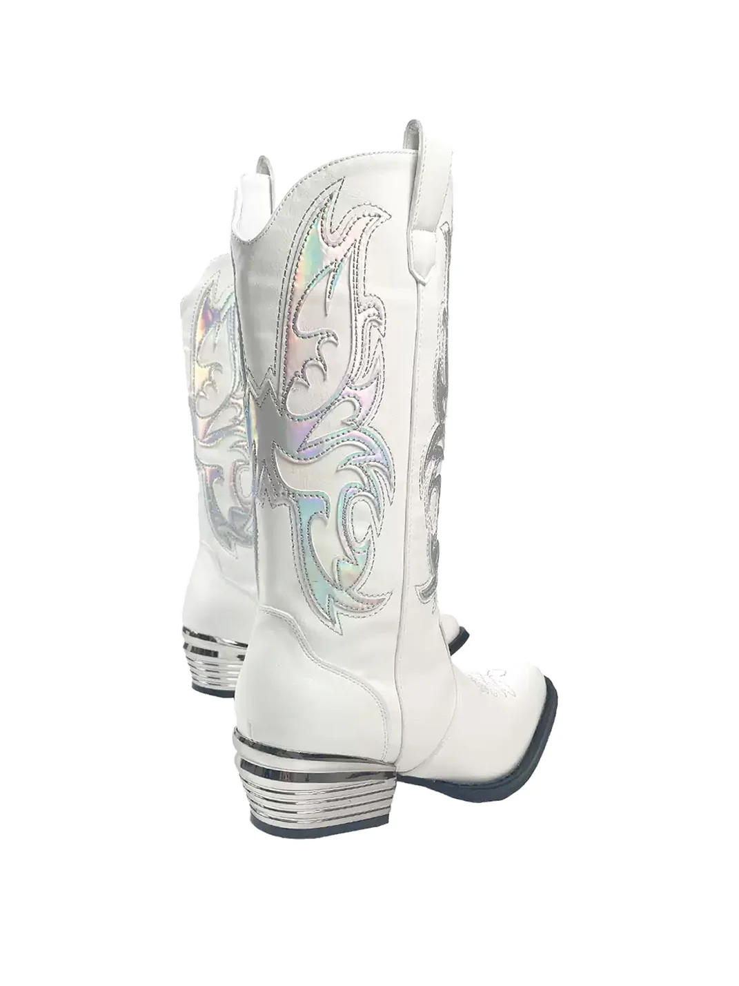 Mibvias | Butterfly Sequin Embroidered Tall Boots
