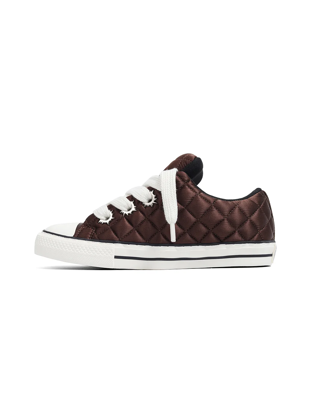 Roman Catcher | Diamond-Quilted Padded Sneakers With Metal Eyelets
