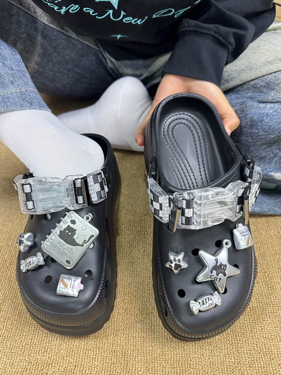 UNFAIR | Platform Perforated Clog Slippers - 2
