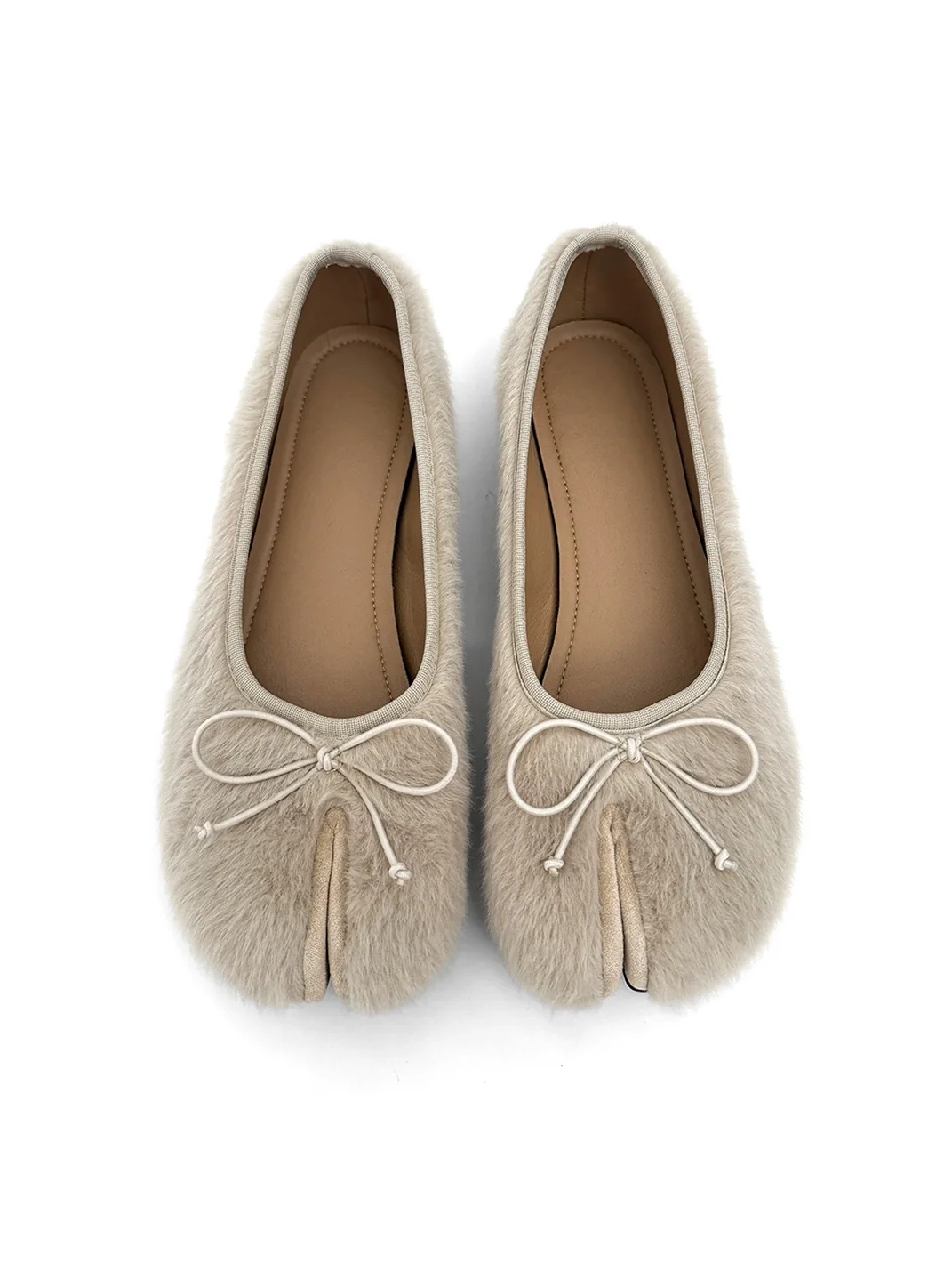 Abstract garden | Split-Toe Plush Flats