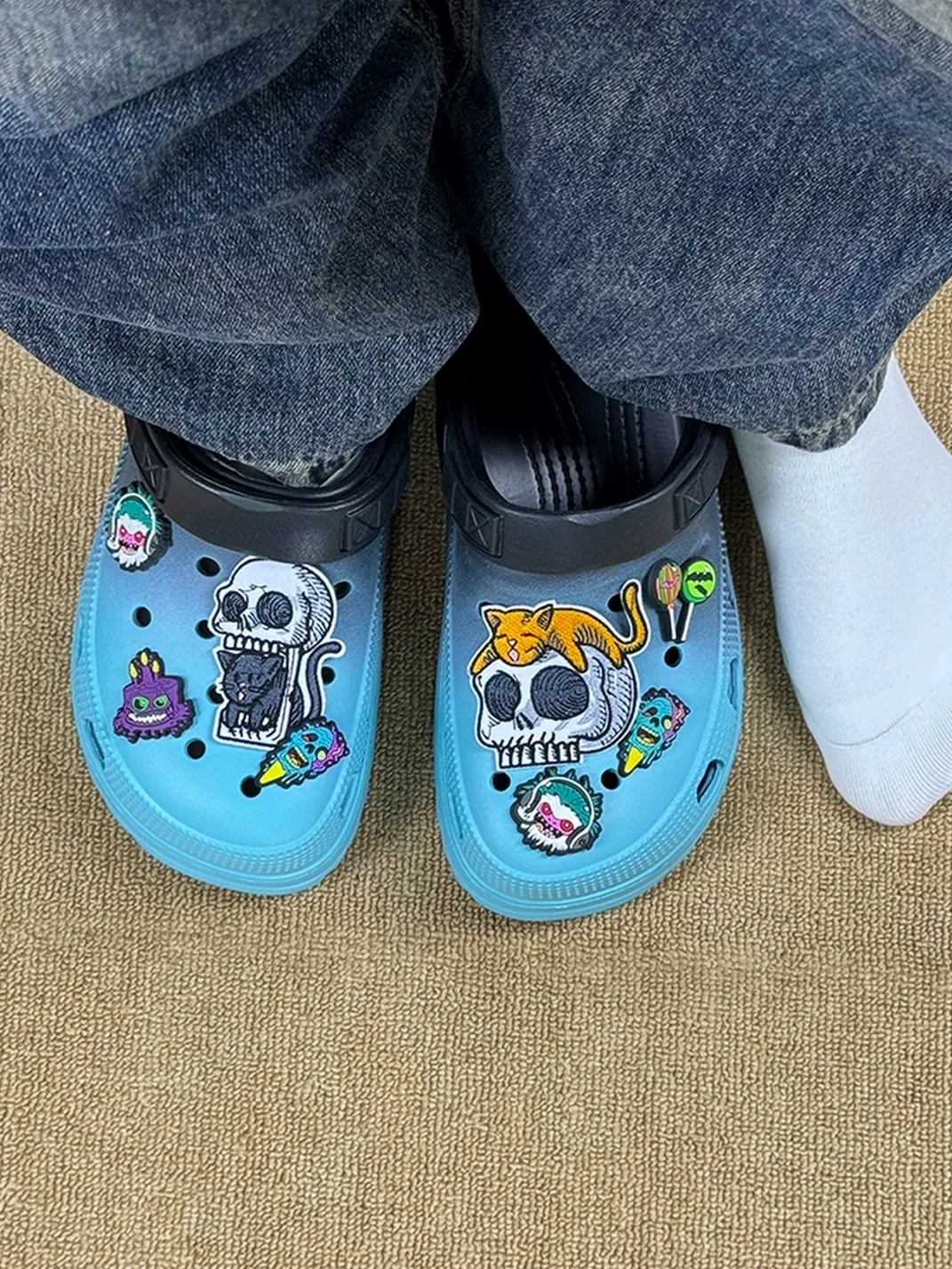 UNFAIR | Skull Cat Thick-Soled Clog Slippers