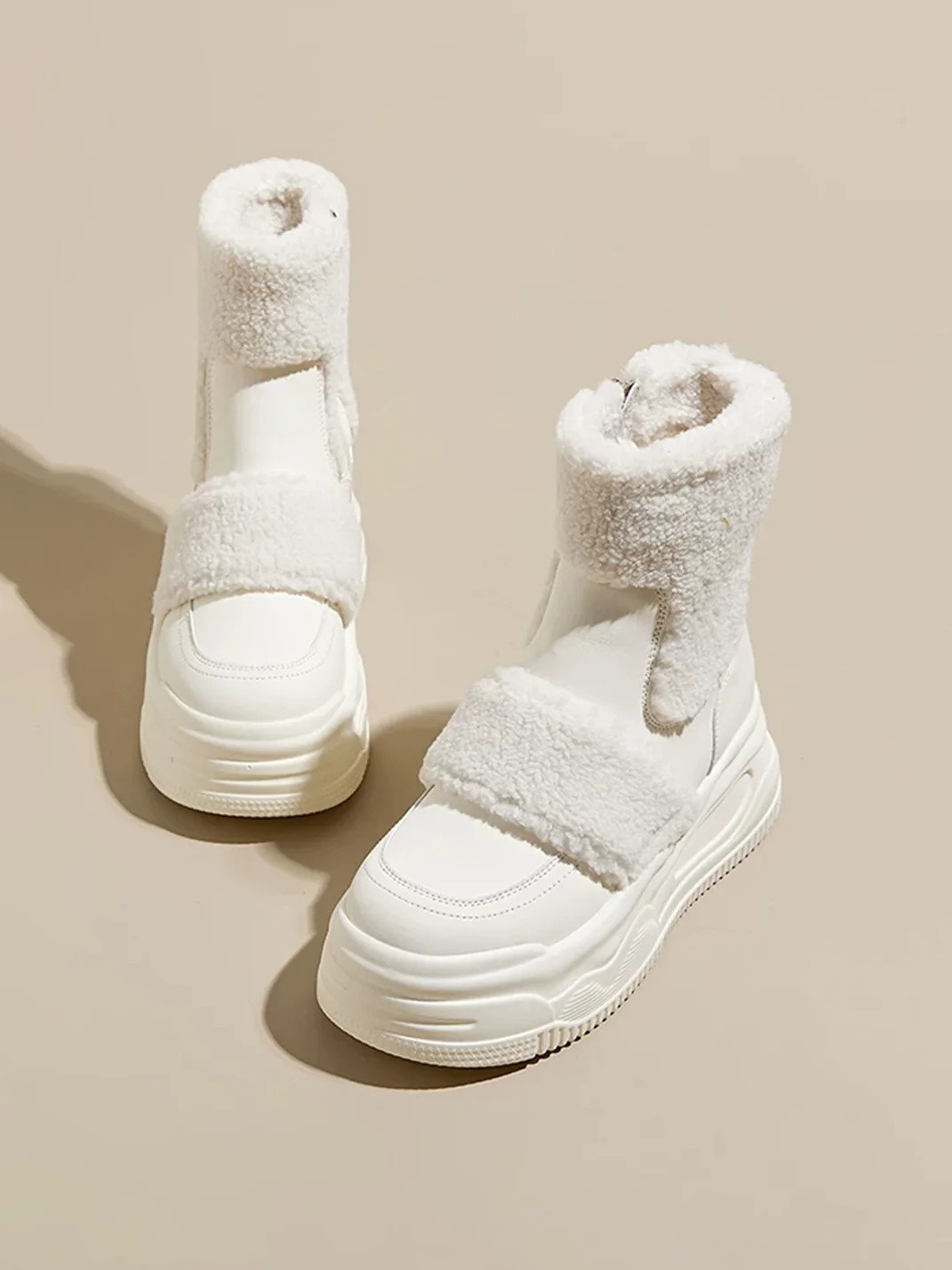 GRACEPANDA | Plush-Lined Platform Snow Boots