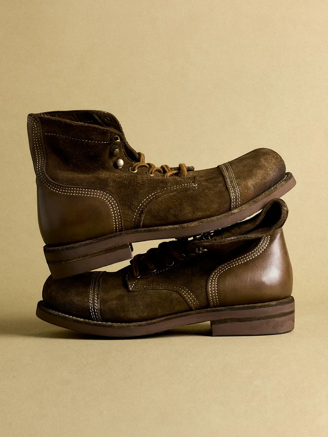 PIPG | Washed Horse Suede Thick-Sole Work Boots