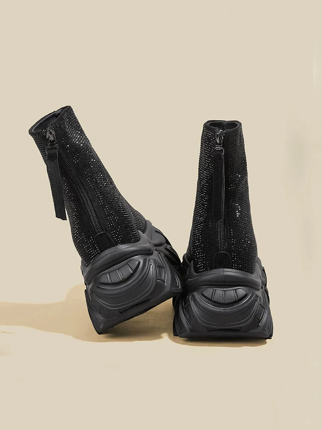 GRACEPANDA | Leopard Print Platform Ankle Boots