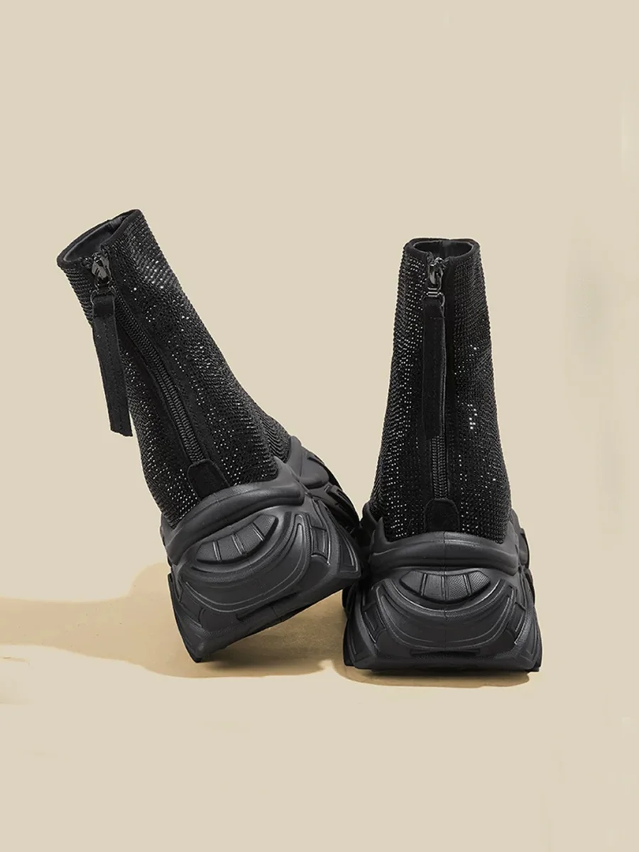 GRACEPANDA | Leopard Print Platform Ankle Boots - 3