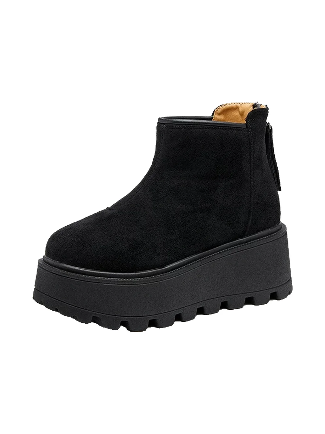 GRACEPANDA | Fleece-Lined Platform Ankle Snow Boots