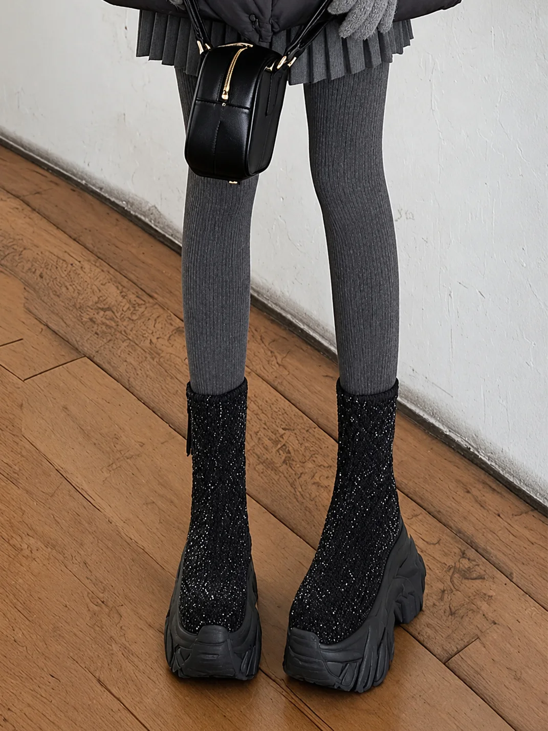 GRACEPANDA | Leopard Print Platform Ankle Boots