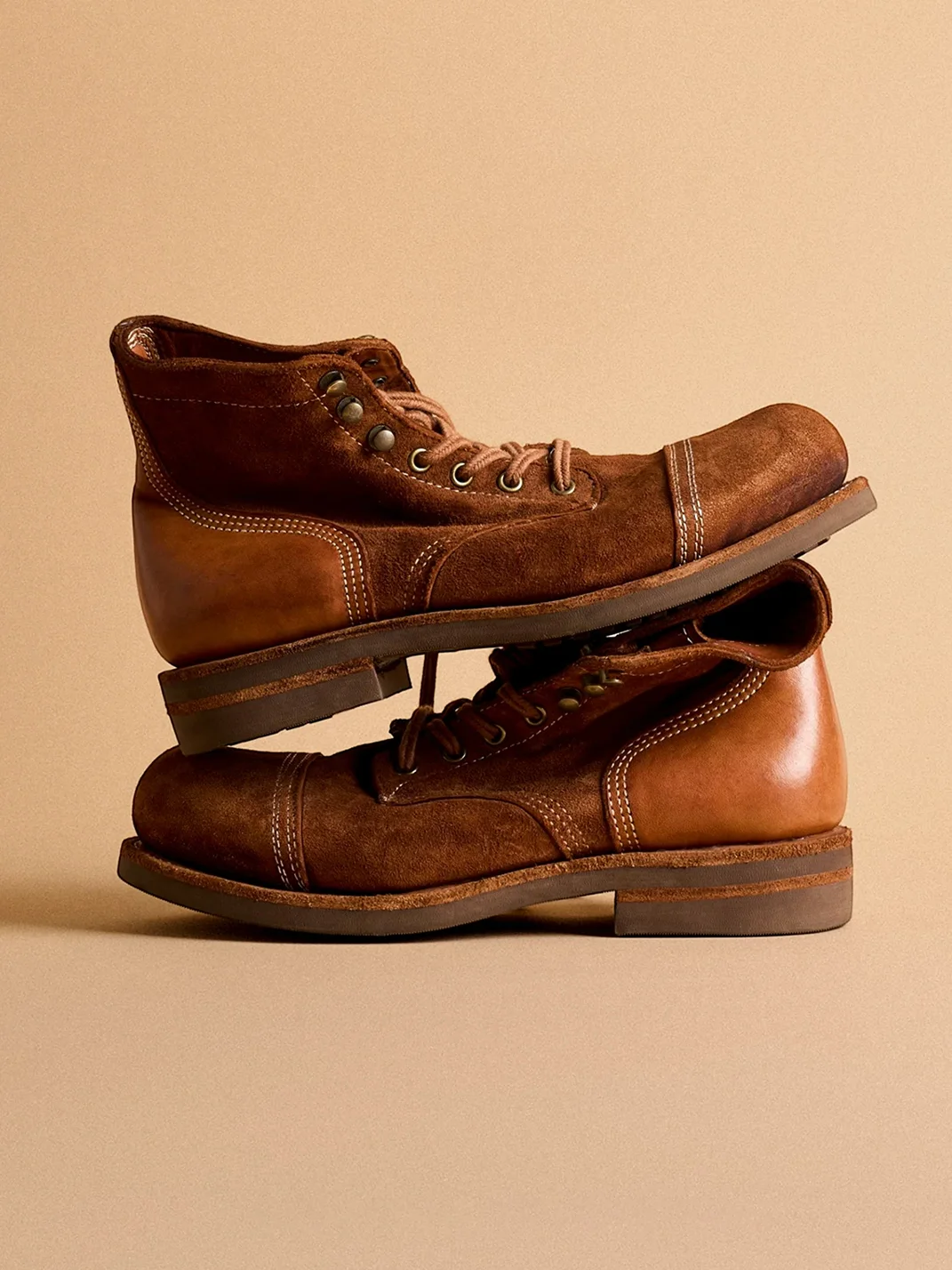 PIPG | Washed Horse Suede Thick-Sole Work Boots