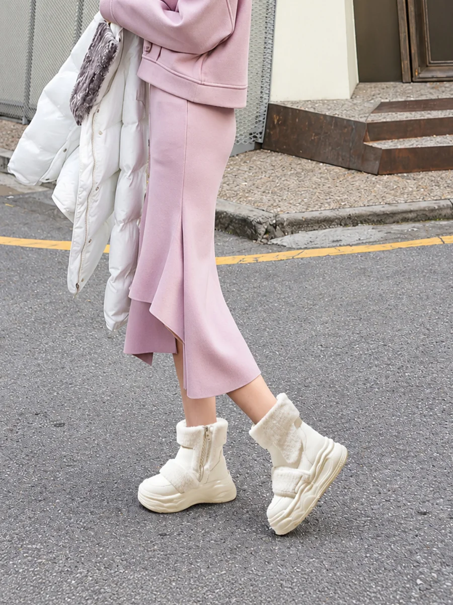 GRACEPANDA | Plush-Lined Platform Snow Boots - 2