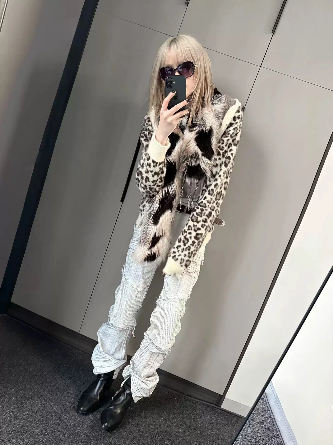 TZ killer | Leopard Print Faux Fur Scarf