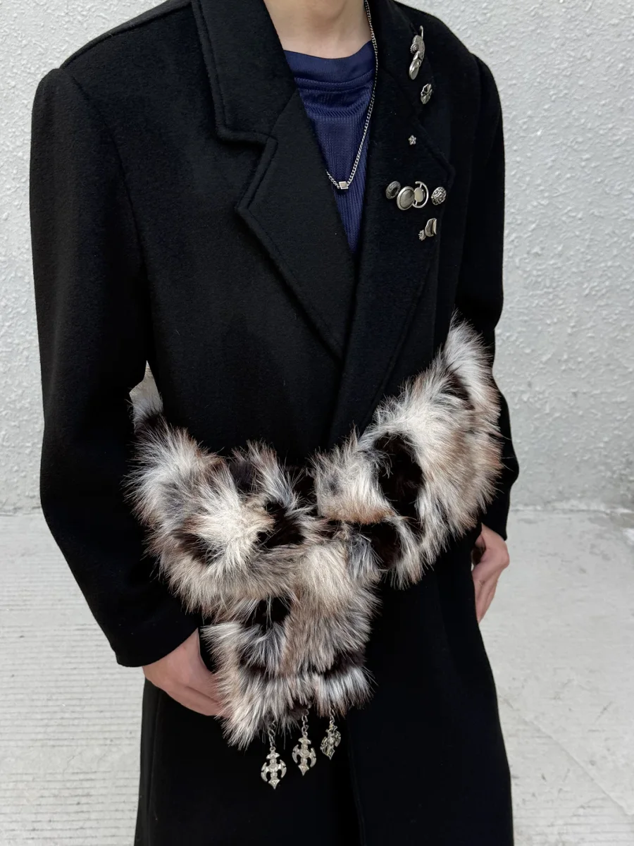 TZ killer | Leopard Print Faux Fur Scarf - 3
