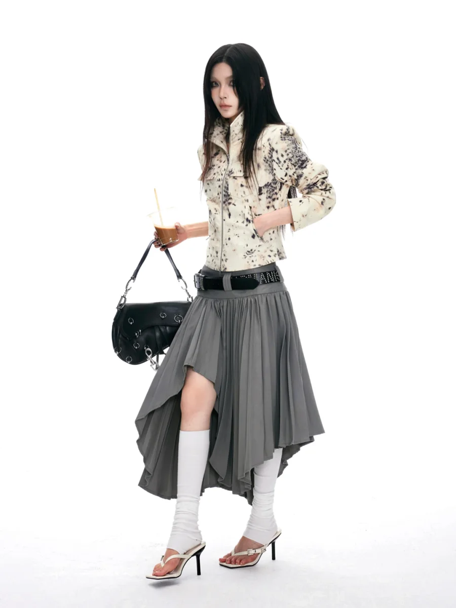 Common in 0120 | Leopard Print Collared Cropped Jacket - 4