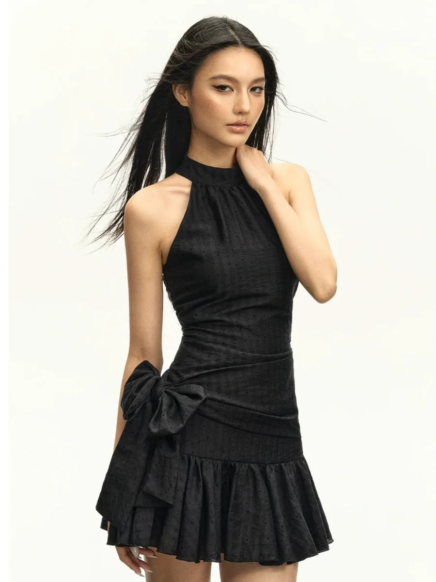 ARISEISM | Bow Halter Sleeveless Dress - 2