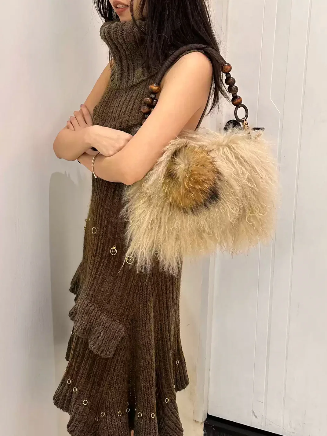 Chipchipshop | Hand-Beaded Knit Dress
