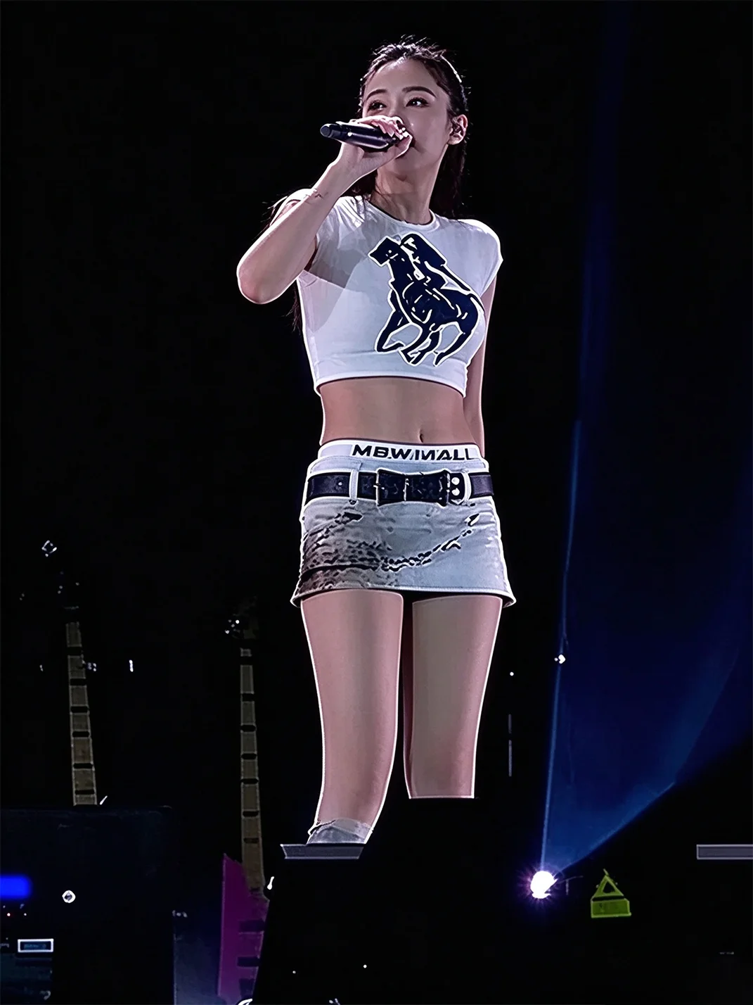 GDNH | Printed Cropped T-Shirt And Low-Rise Mini Skirt Set