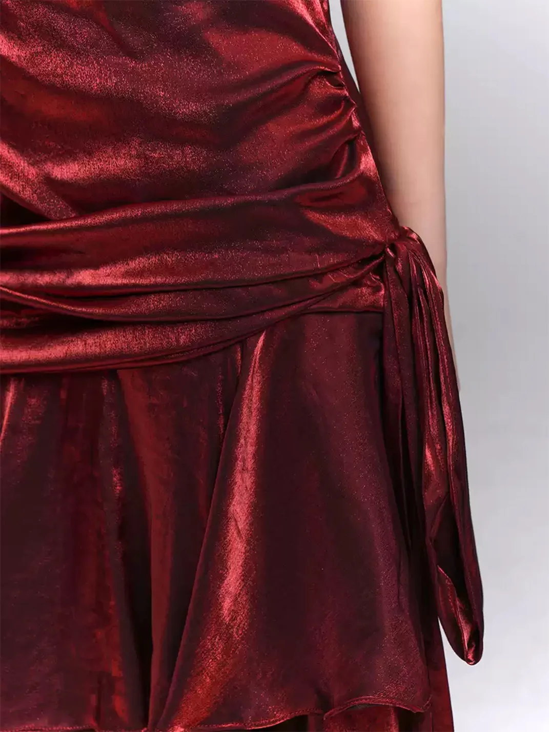 LADYGHOST | Dark Red Spaghetti Strap Maxi Dress