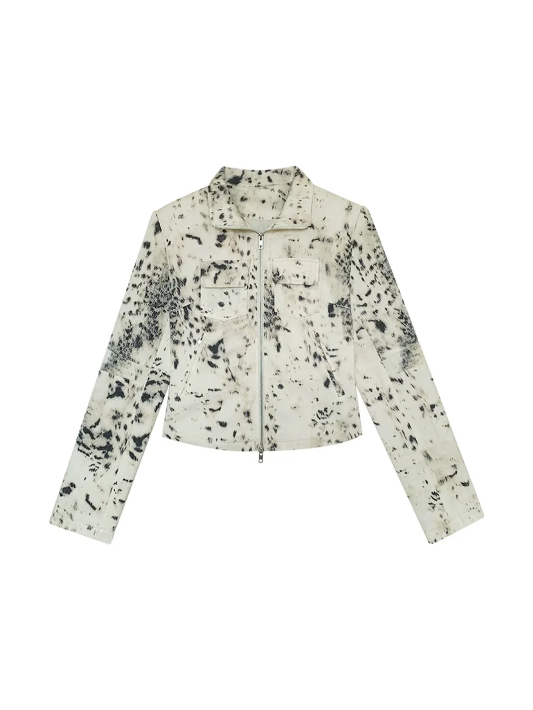 Common in 0120 | Leopard Print Collared Cropped Jacket