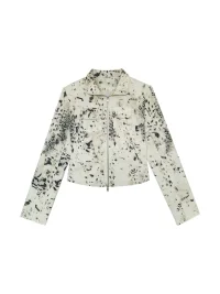 Common in 0120 | Leopard Print Collared Cropped Jacket