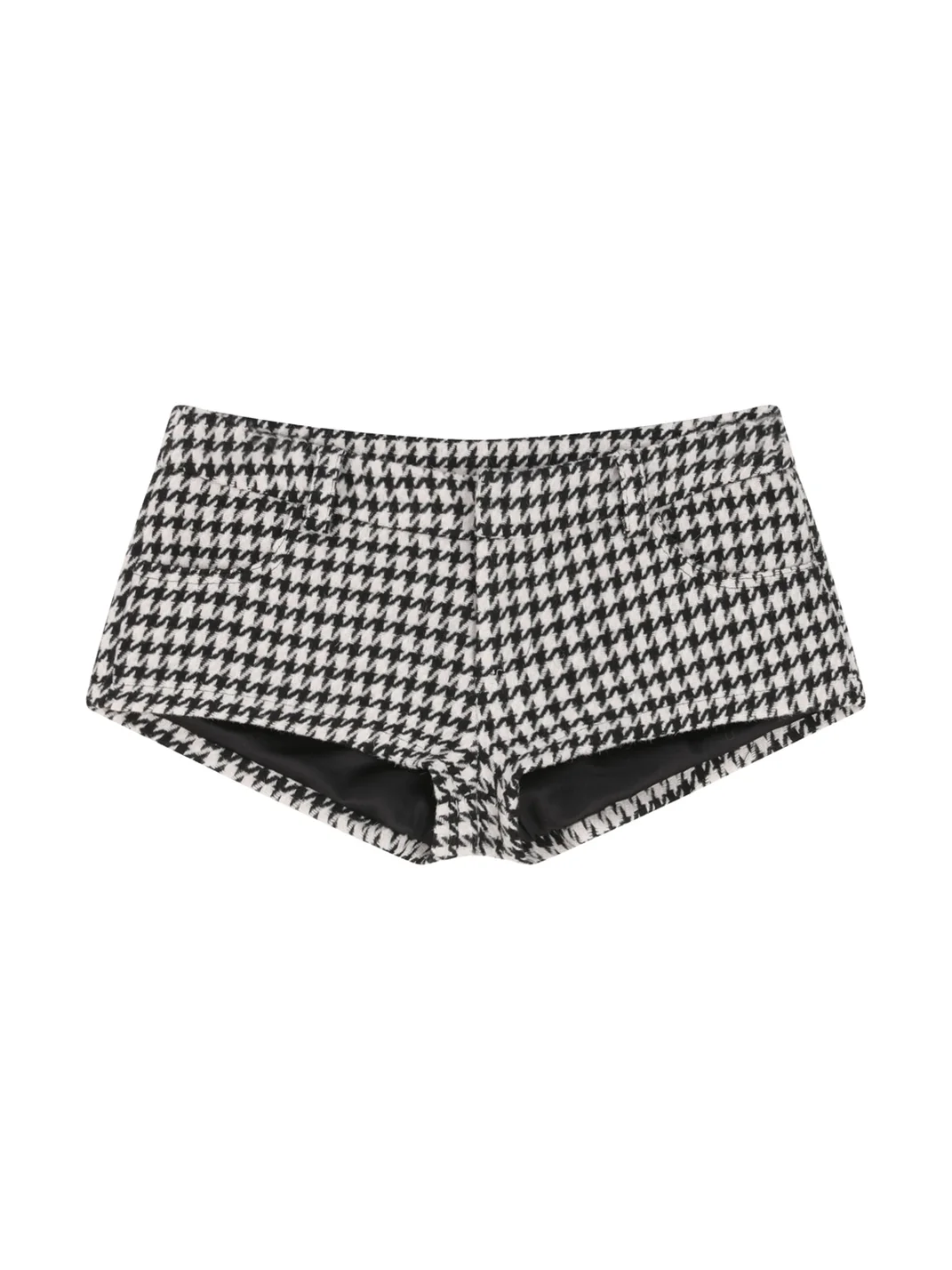 Common in 0120 | Houndstooth Cropped Jacket And Low-Rise Shorts Set