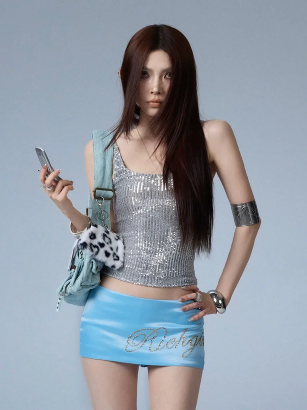 Common in 0120 | U-Neck Sequin Leopard Print Tank Top