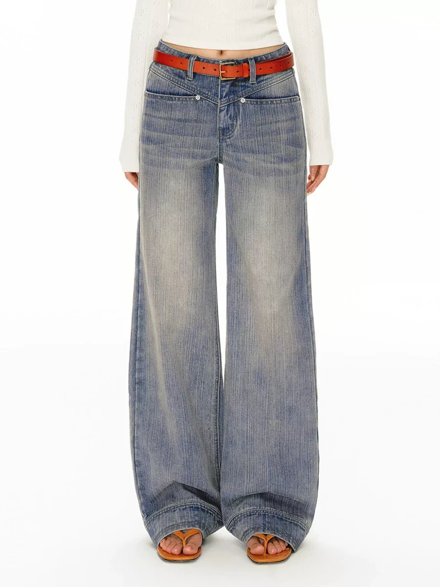 ARISEISM | Loose Low-Rise Washed Jeans - 2