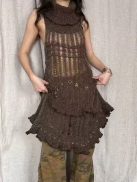 Chipchipshop | Hand-Beaded Knit Dress