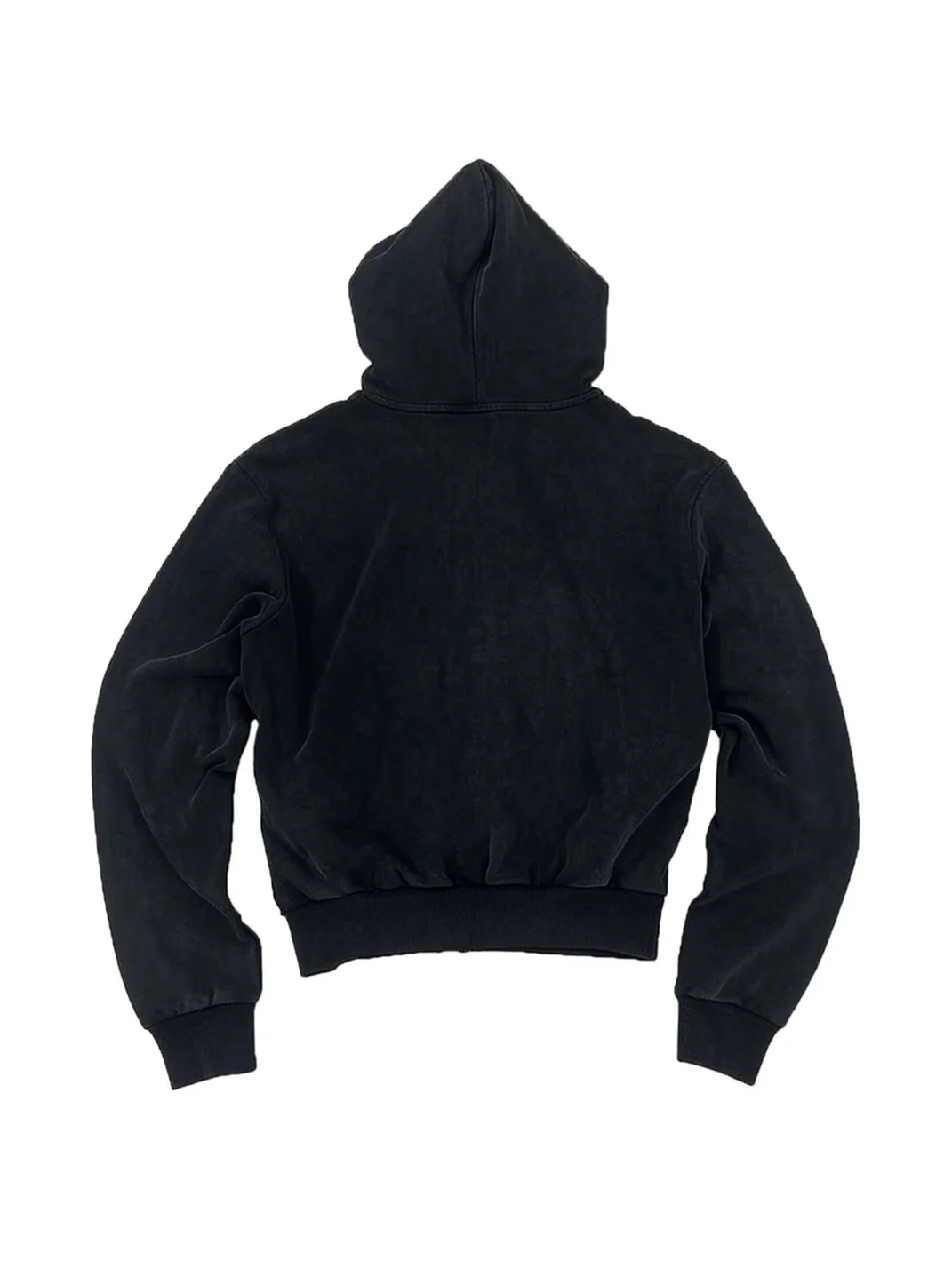 LuuuCam | Washed Alien Graphic Cropped Zip-Up Hoodie